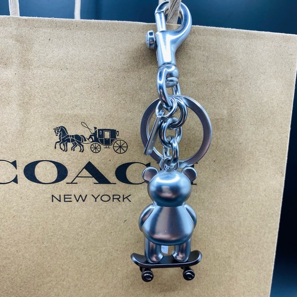 Coach Skateboard Bear Bag Charm Keychain - Picture 2 of 7